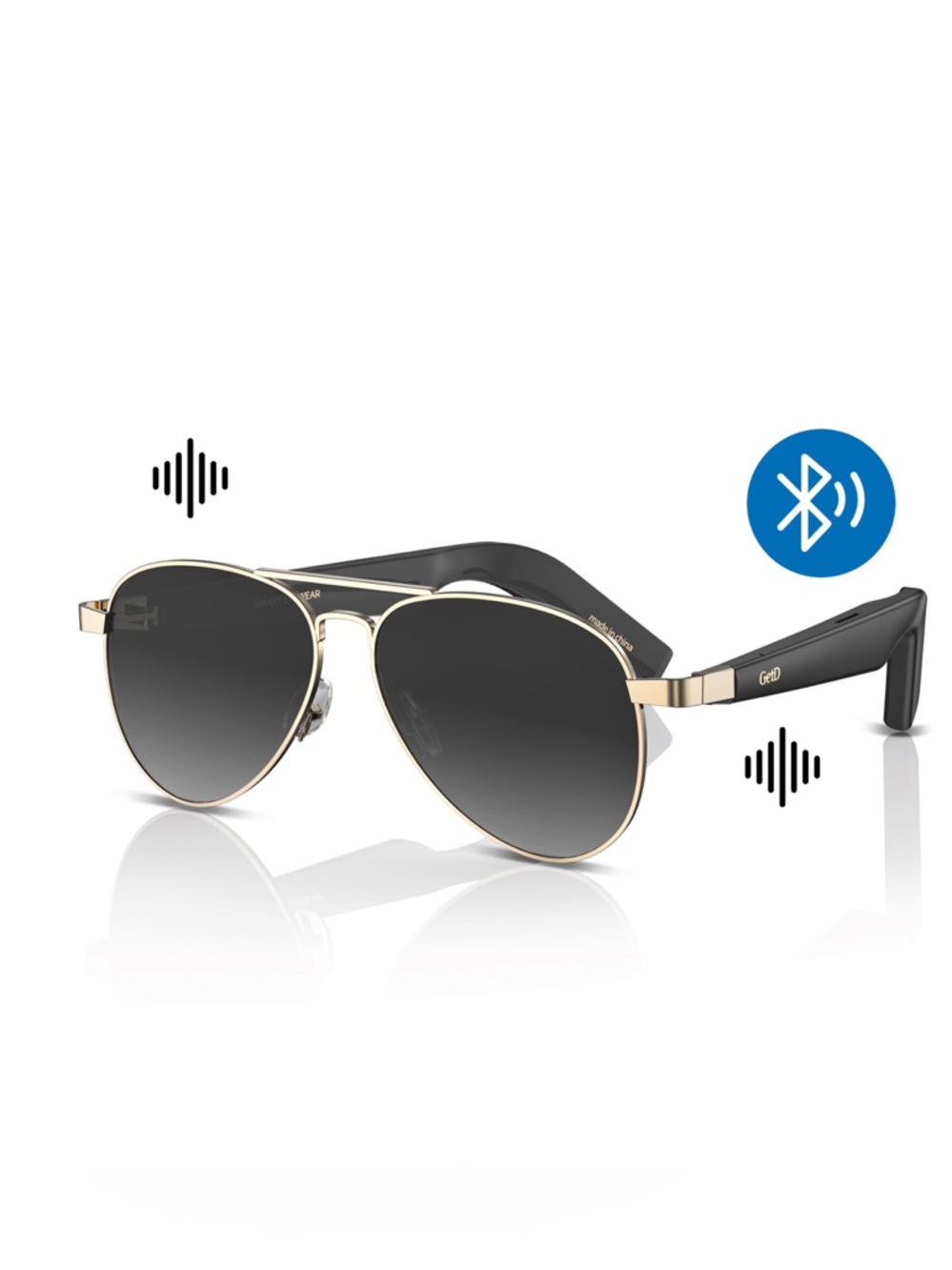 Wireless Bluetooth Smart Glasses Aviator Sunglasses polarized Call Music Headset - Picture 12 of 12